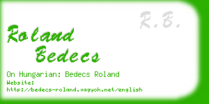 roland bedecs business card